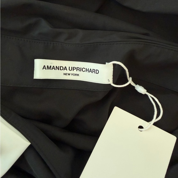 Amanda Uprichard Genovia One Shoulder Bow Mini Dress Black - Picture 6 of 7